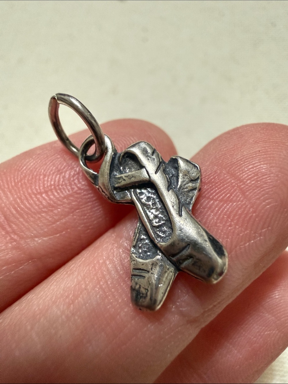 Sterling Silver Ballet Slipper Charm Pendant